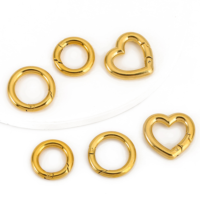 Jewelry Making A Ring - 2pcs Stainless Steel Clasps Heart Round
