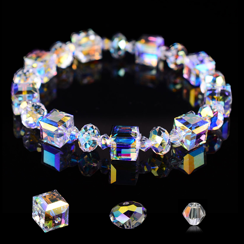 Jewelry Making Glasses - 180-250PCS 4/6/8/10MM AB Color Crystal Beads
