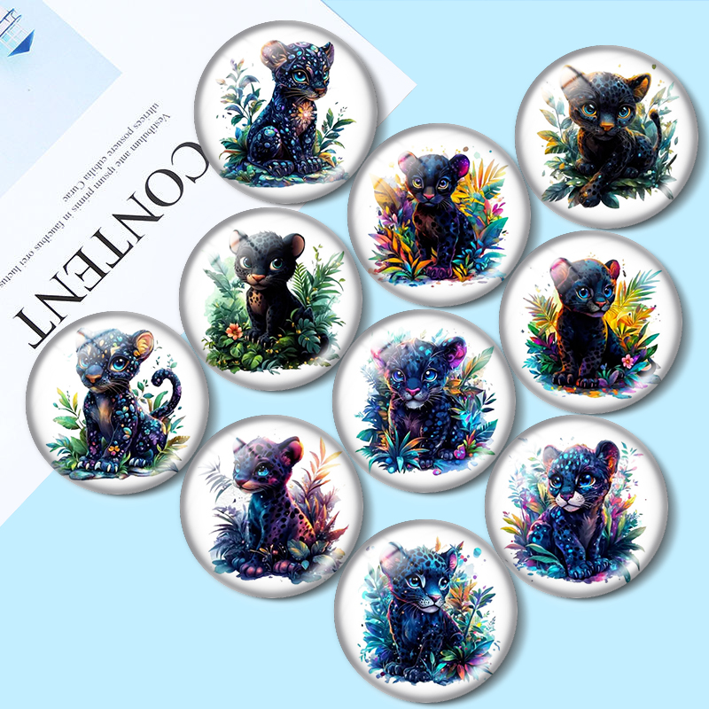 Jewelry Making Drawing - Black Panther Clipart 10pcs Coloured drawing