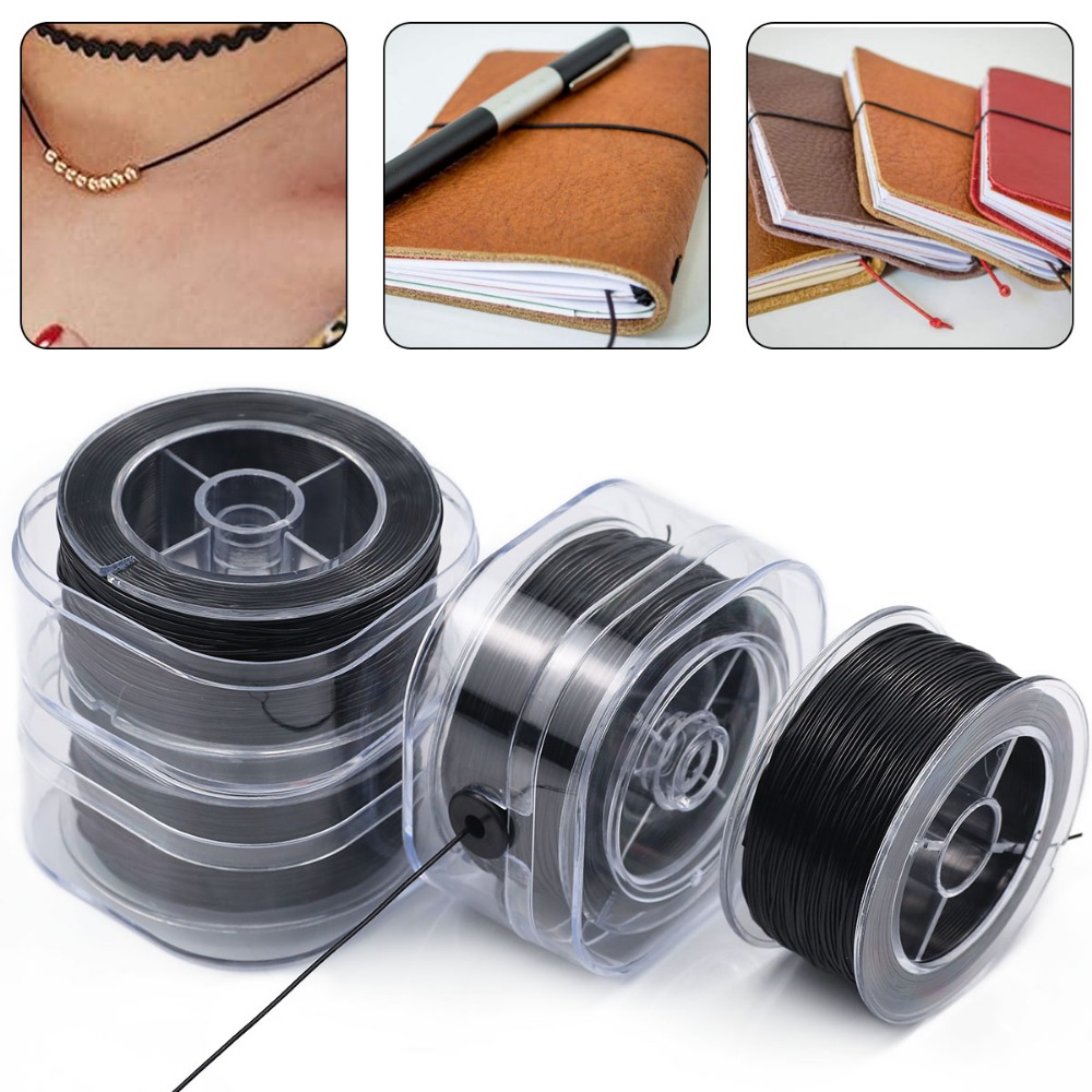 Jewelry Making Thread - 0.5-1mm Black Elastic Crystal Thread Cords