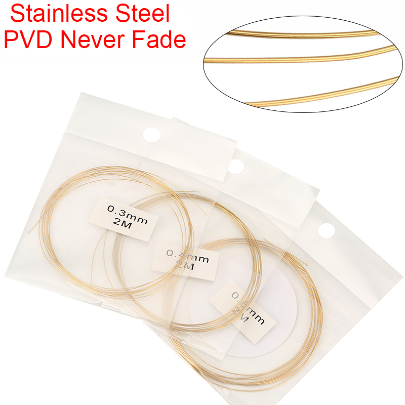 Jewelry Making Thread - 2meters Stainless Steel 0.3 0.4 0.5