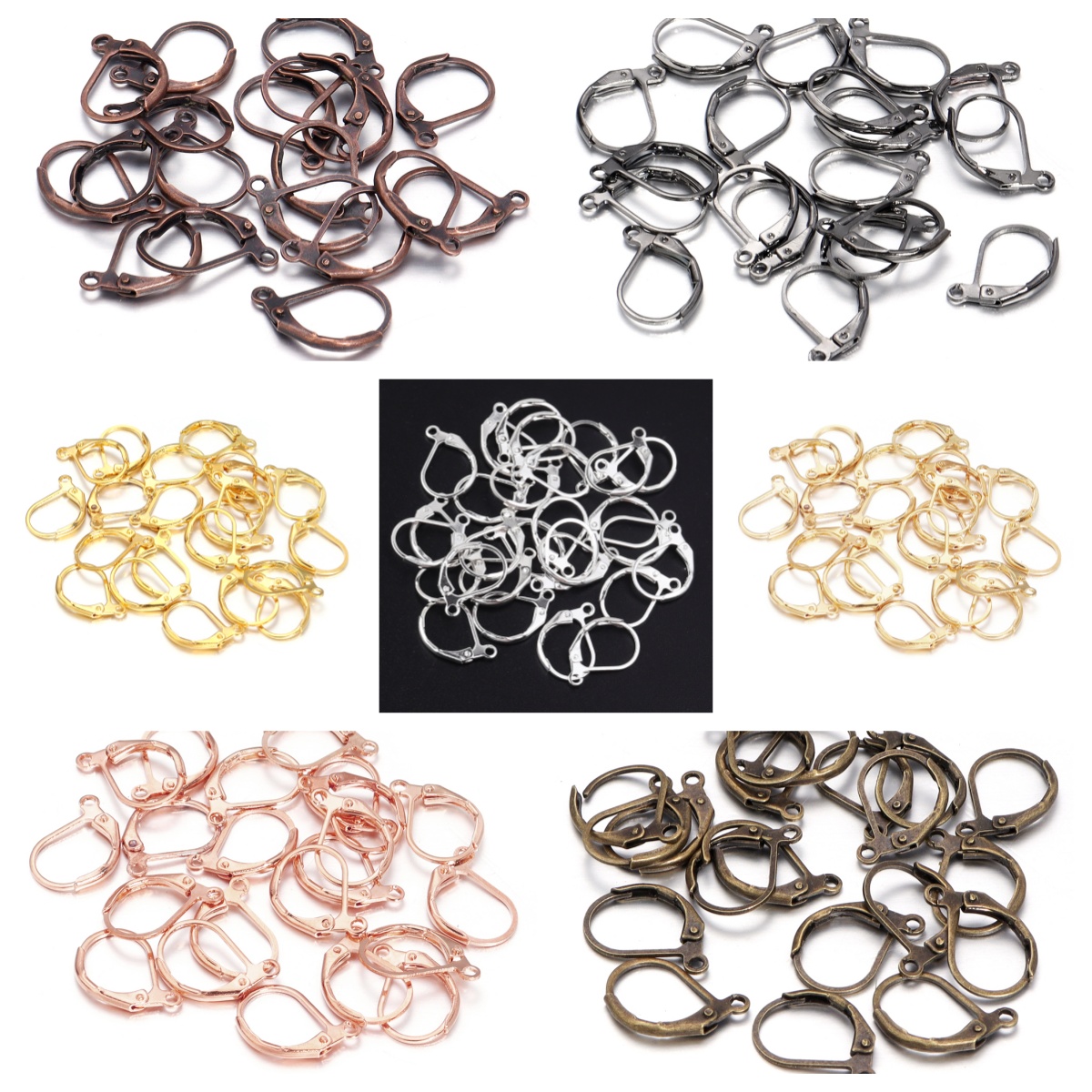 Jewelry Making Findings - 50pcs/lot Hypoallergenic Earring Hooks French Lever