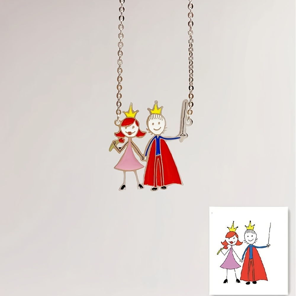 Jewelry Making Drawing - Children's Drawing Making Pendant Souvenirs Jewelry