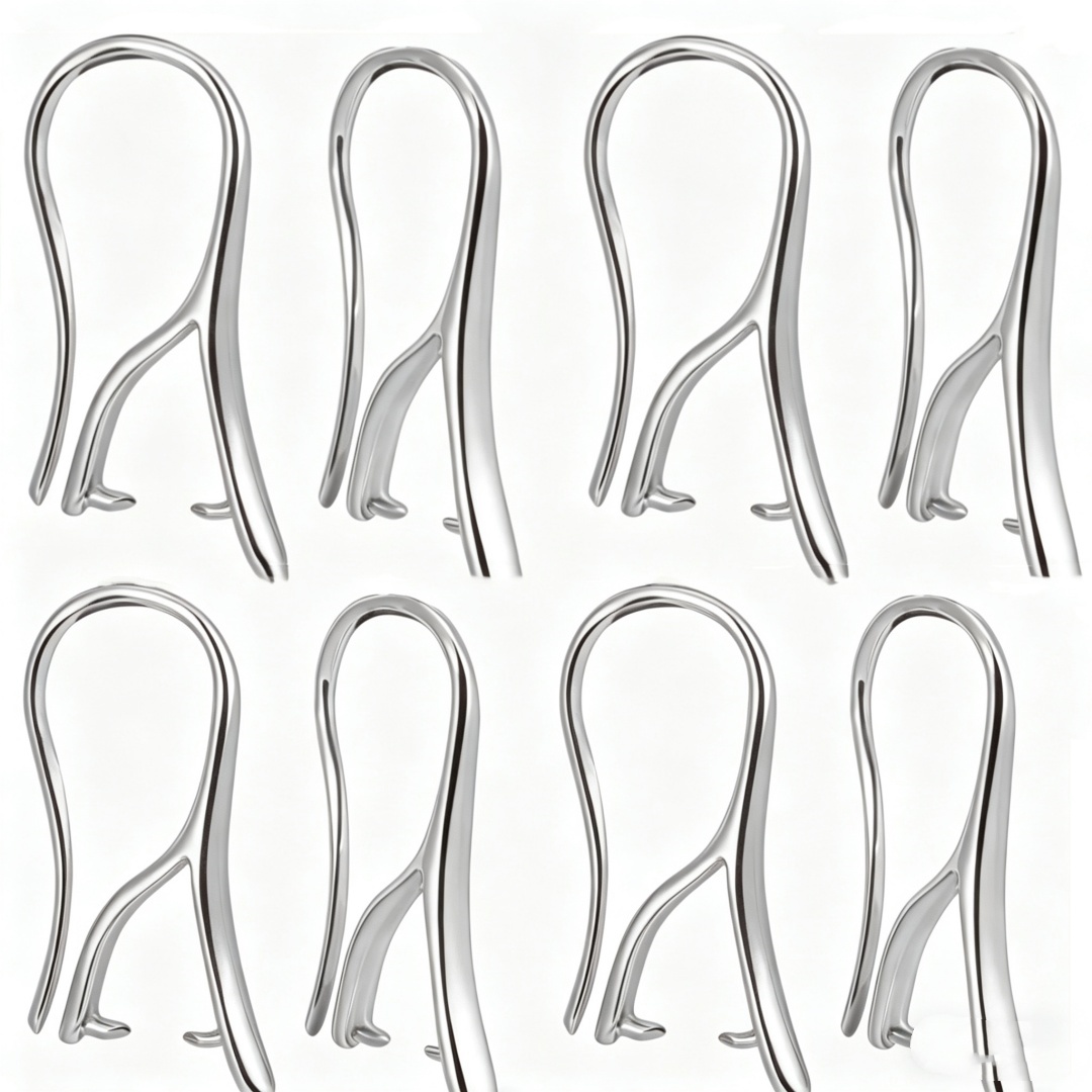 10/30Pcs White with Pinch Bail - огляд і ціна Jewelry Making Findings