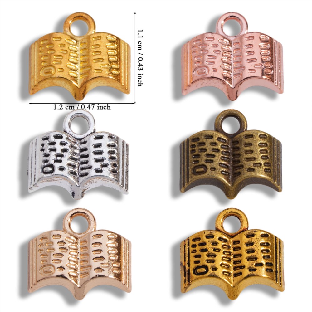 10/20/100pcs Charms Open Book  - огляд і ціна Jewelry Making Guide Book