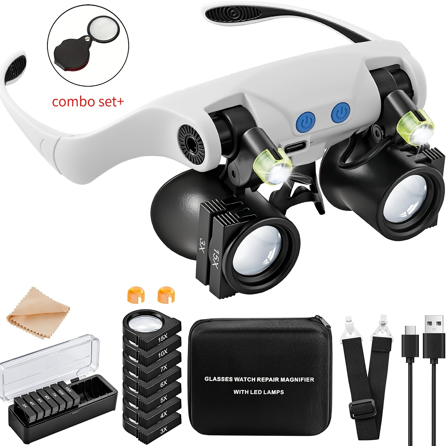 Head-mounted LED Magnifying Gl - огляд і ціна Jewelry Making Glasses