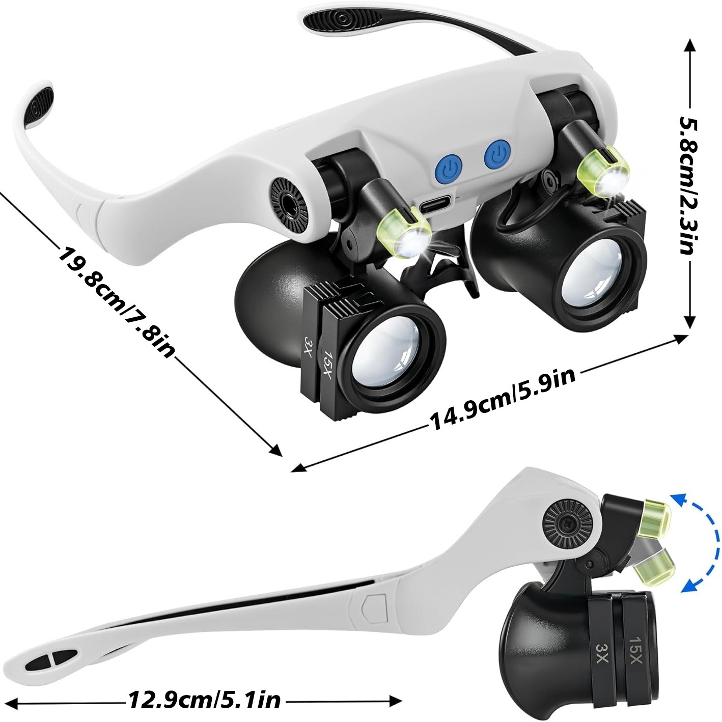 Head-mounted LED Magnifying Gl - огляд і ціна Jewelry Making Glasses