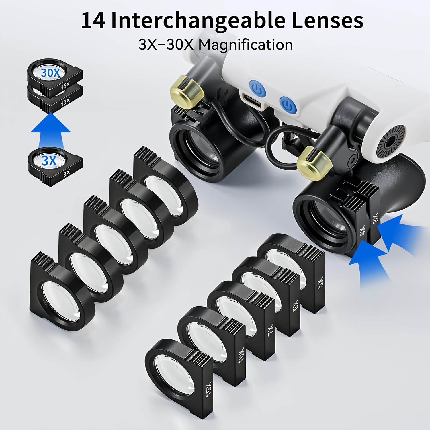 Head-mounted LED Magnifying Gl - огляд і ціна Jewelry Making Glasses