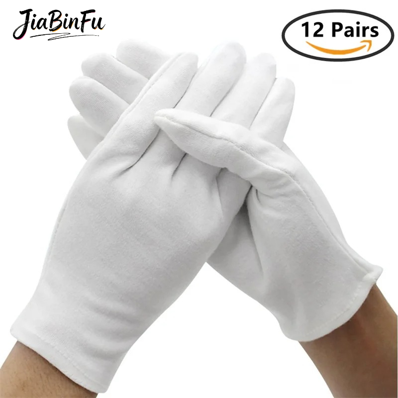 12/6 Pairs Cotton Work Gloves  - огляд і ціна Jewelry Making Gloves