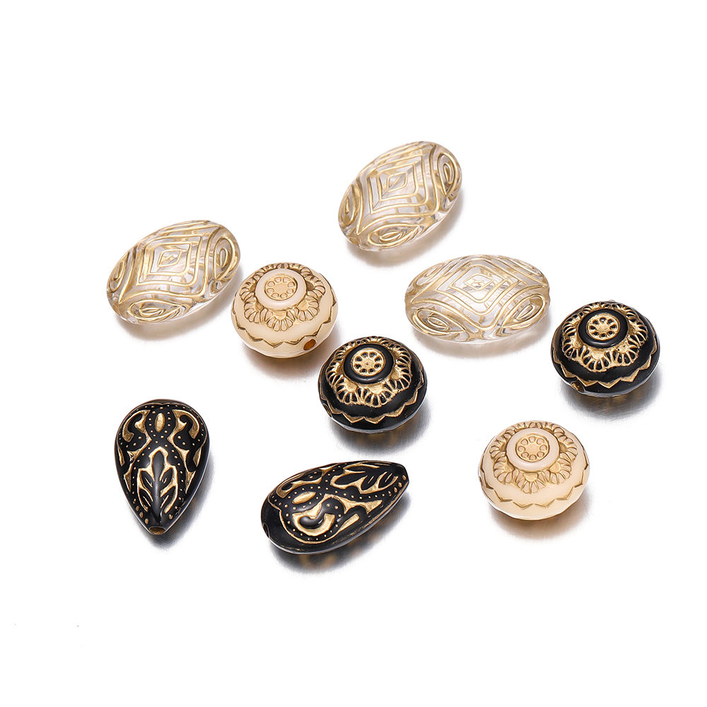 20Pcs Exquisite Acrylic Gold C - огляд і ціна Jewelry Making Drawing