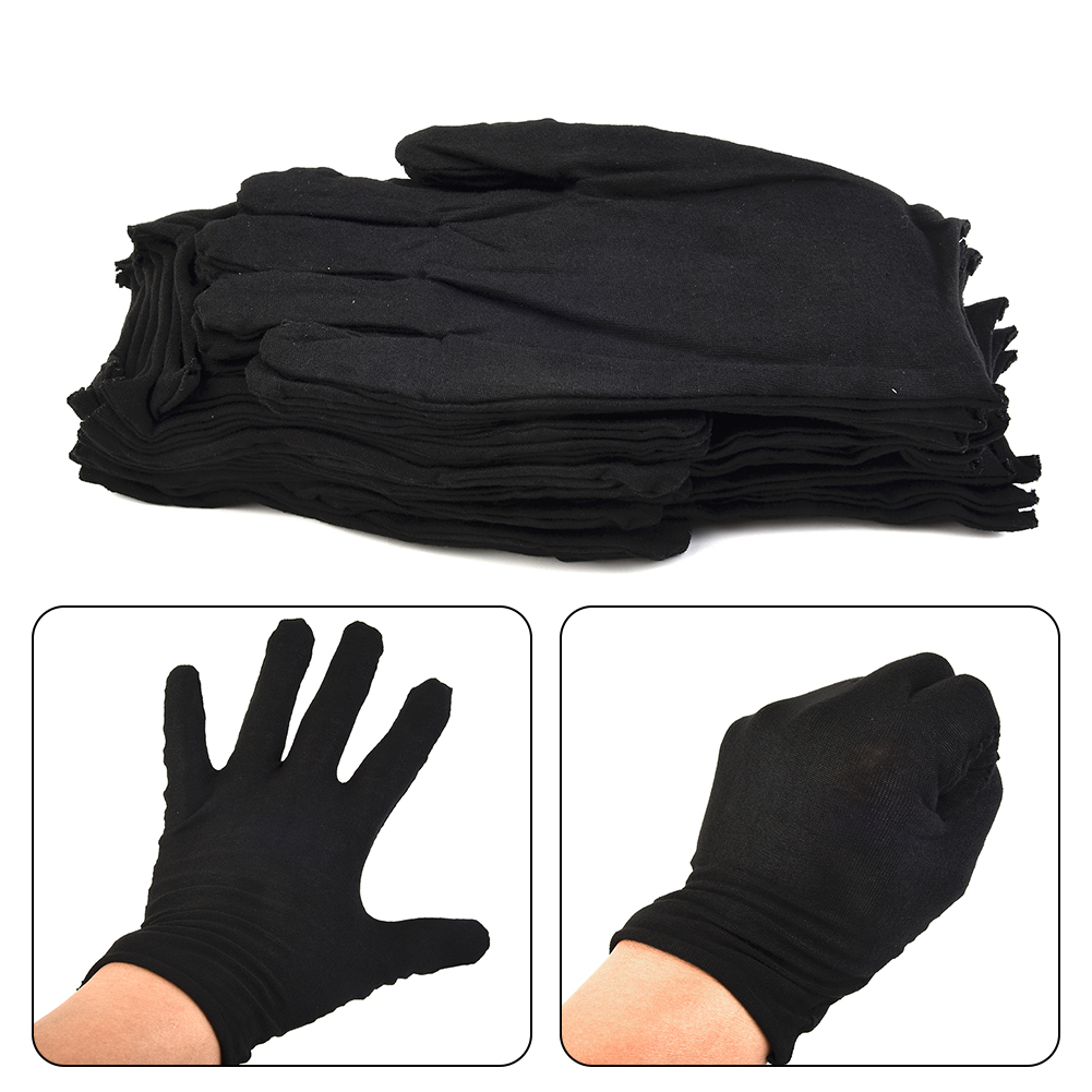 12 Pairs Black Cotton Gloves S - огляд і ціна Jewelry Making Gloves