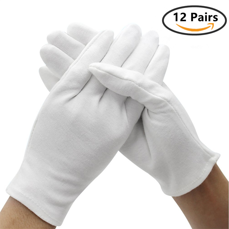 12Pairs White Cotton Work Glov - огляд і ціна Jewelry Making Gloves