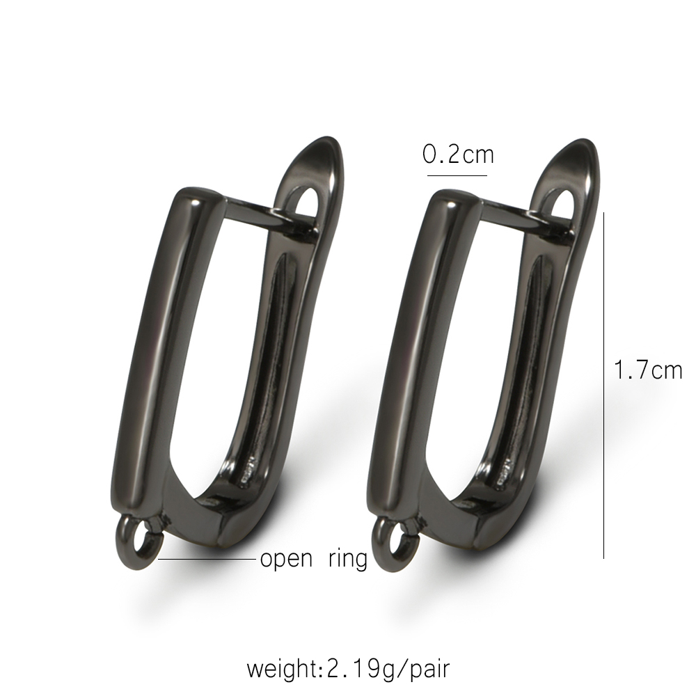 YANASI 1 Pair Gun Black  Brass - огляд і ціна Jewelry Making Findings