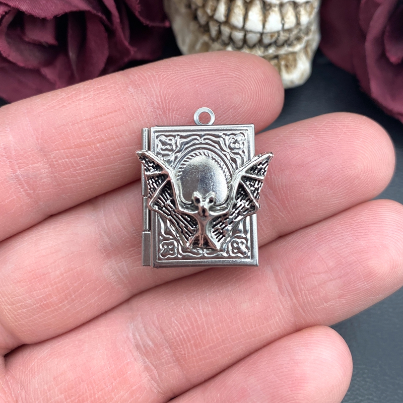 2pcs 27*22mm Bat Book Locket C - огляд і ціна Jewelry Making Guide Book