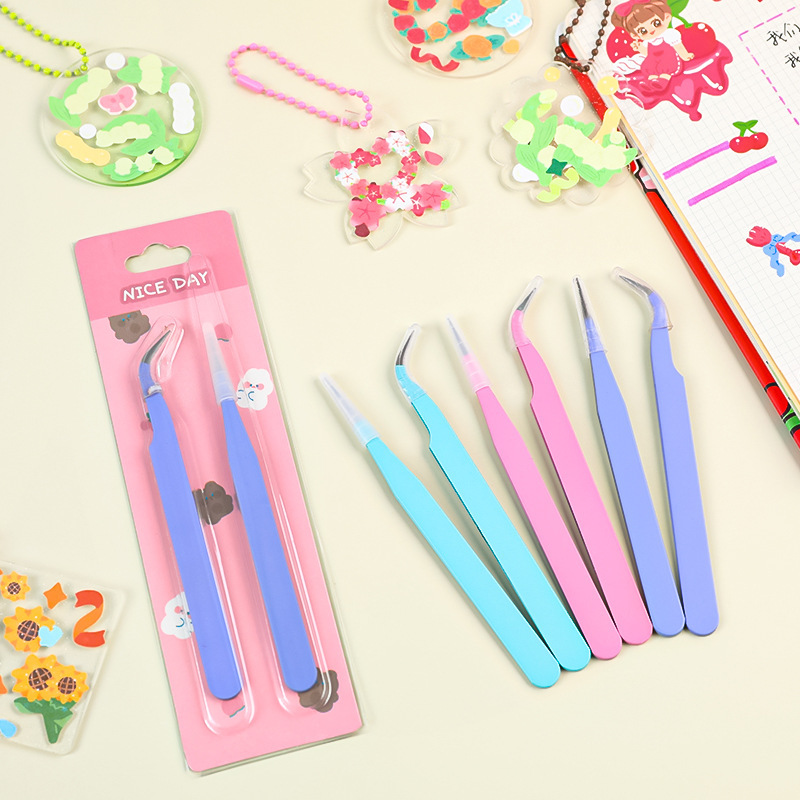 6pcs Tweezers Set - Angle and  - огляд і ціна Jewelry Making Workshop
