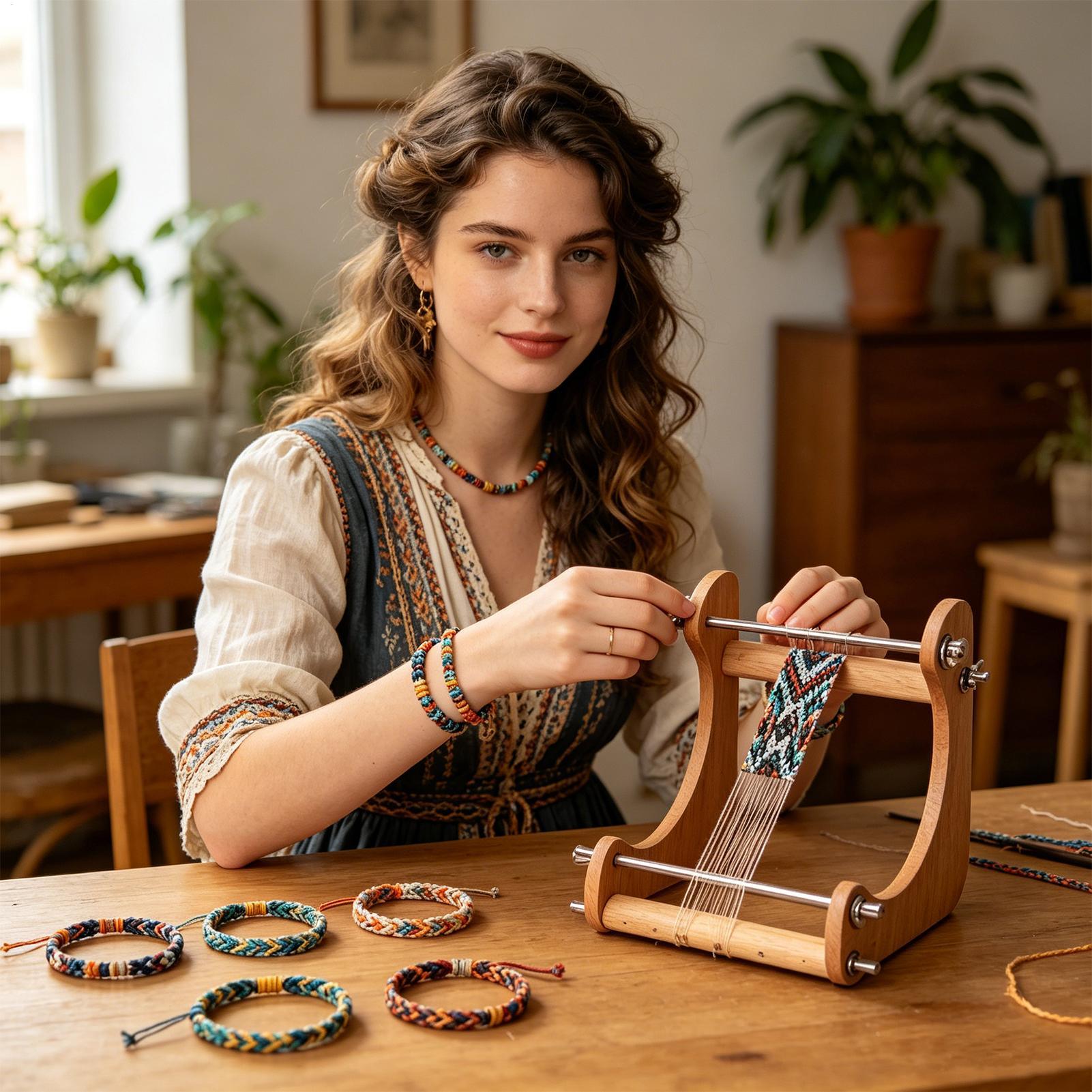 1pc Wood Beading Loom Adjustab - огляд і ціна Jewelry Making Workshop